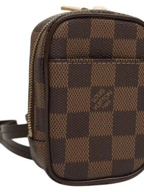 LOUIS VUITTON Damier Ebene Etui Okapi PM Pouch N61738 LV Auth 121018